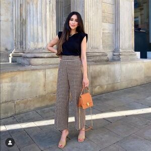 Zara houndstooth pants bloggers favorite 😍